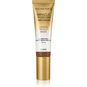 Max Factor Miracle Second Skin hydrating cream foundation SPF 20 shade 13 Deep 30 ml