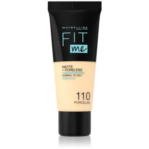 Maybelline Fit Me! Matte+Poreless mattifying foundation for normal to oily skin shade 110 Porcelain 30 ml