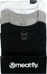 Meatfly Logo T-Shirt Multipack Black/Grey Heather/White S T-Shirt