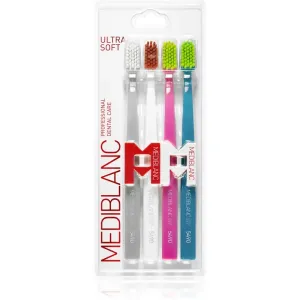 MEDIBLANC 5490 Ultra Soft toothbrushes ultra soft Grey, White, Pink, Blue 4 pc