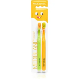 MEDIBLANC KIDS & JUNIOR Ultra Soft toothbrush for children ultra soft Green, Orange 2 pc #289809