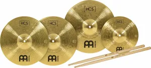 Meinl HCS1314+10S Cymbals HCS Bonus Pack 10/13/14 + 5A Sticks Cymbal Set