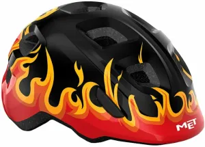 MET Hooray Black Flames/Glossy S (52-55 cm) Kid Bike Helmet