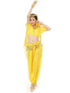 Belly Dance Costume Charming Chiffon Bollywood Dance Dress For Women With Veil #404253