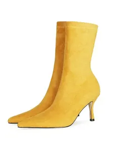 Women's Low Heel Sock Boots #510269