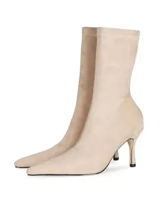 Women's Low Heel Sock Boots #510305
