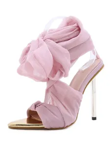 Women's Strappy Ribbon Stiletto Heel Sandals #478320