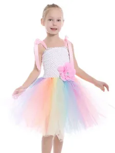 Unicorn Dresses Kids Little Girls Princess Tutu Fancy Dress With Headband Halloween Costume #429768