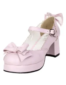 Bows Decor Lolita Shoes #404876