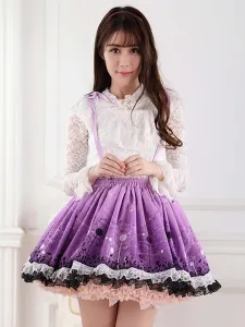 Sweet Lolita Skirt Purple Dandelion SK Lolita Skirt #405332