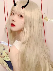 Sweet Lolita Wig Long Blonde Lolita Hair Wig With Bangs