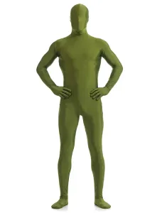 Dark Green Zentai Suit Adults Morph Suit Full Body Lycra Spandex Bodysuit for Men #407067