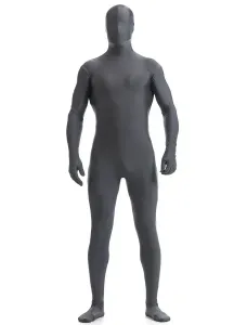 Dark Grey Zentai Suit Adults Morph Suit Full Body Lycra Spandex Bodysuit for Men #406997