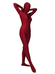 Halloween Morph Suit Dark Red Lycra Spandex Zentai Suit #407393