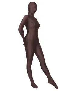 Halloween Morph Suit Deep Brown Lycra Spandex Zentai Suit #407403