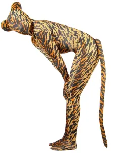 Halloween Morph Suit Tiger Style Lycra Spandex Zentai Suit #410879