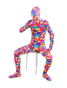 Morph Suit Multi Color Camouflage Lycra Spandex Zentai Suit Unisex Full Body Suit #410025