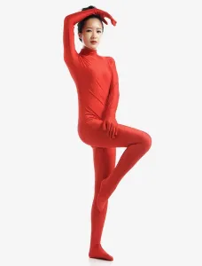 Red Morph Suit Adults Bodysuit Lycra Spandex Catsuit for Women #406987