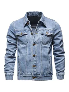 Men's Jackets & Coats Jacket For Men Men's Jackets Chic Light Sky Blue Light Sky Blue Stylish #509278