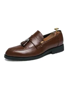 Loafer Shoes For Men Slip-On Round Toe PU Leather #941123