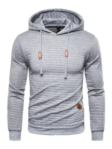 Men Hoodies Hooded Long Sleeves Cotton Fibers Chic Sweatshirt #509249