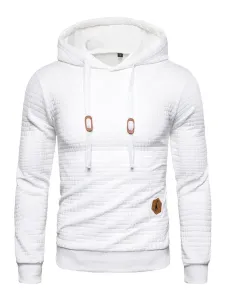 Men Hoodies Hooded Long Sleeves Cotton Fibers Chic Sweatshirt #509254