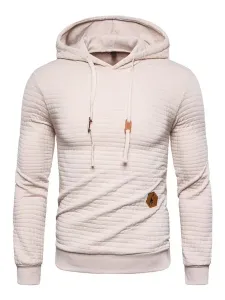 Men Hoodies Hooded Long Sleeves Cotton Fibers Chic Sweatshirt #509259