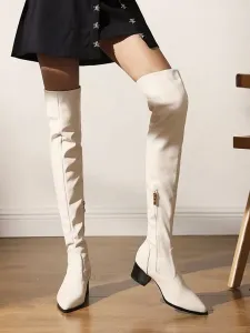 Women's Block Heel Over the Knee Boots