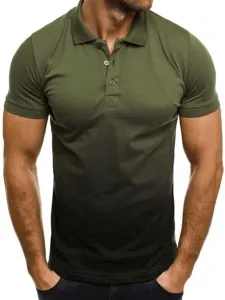 Mens Polo Shirt Short Sleeves Regular Fit Green Fashionable Polo Shirts #509134