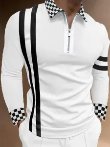 Mens Polo Shirt Short Sleeves Regular Fit White Smart Polo Shirts #509111
