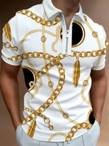 Mens Polo Shirt Short Sleeves Regular Fit White Smart Polo Shirts #509242