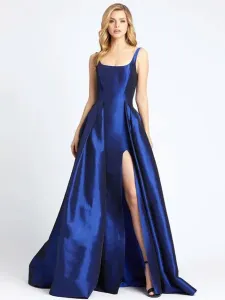 Blue Formal Gowns A-Line Prom Dress Taffeta Floor-Length Party Dresses Gossip Gowns #464993