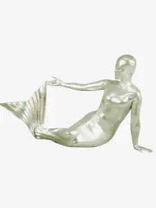 Halloween Fairy Tale Mermaid Style Shiny Metallic Zentai Suit #405695