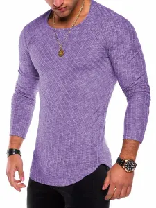 T-shirts Casual Jewel Neck Long Sleeves #484029