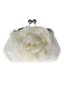 Wedding Clutch Bags Black Rose Flower Clasp Lock Evening Handbags #415965