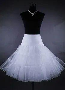 Short Wedding Petticoats White Taffeta Boneless A Line Bridal Petticoats #415524