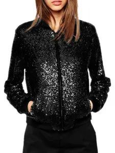 Bomber Jackets For Women Sequins Spring Outerwear #461774