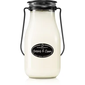 Milkhouse Candle Co. Creamery Berries & Cream scented candle Milkbottle 397 g