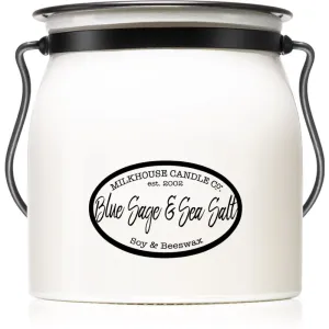 Milkhouse Candle Co. Creamery Blue Sage & Sea Salt scented candle Butter Jar 454 g
