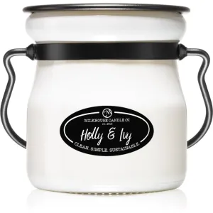 Milkhouse Candle Co. Creamery Holly & Ivy scented candle Cream Jar 142 g