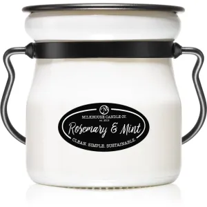 Milkhouse Candle Co. Creamery Rosemary & Mint scented candle Cream Jar 142 g