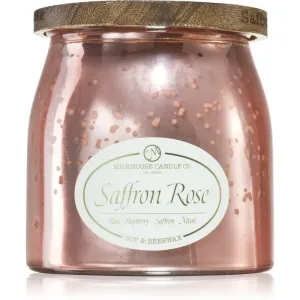 Milkhouse Candle Co. Creamery Saffron & Rose scented candle Butter Jar 454 g