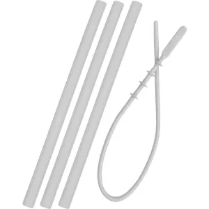 Minikoioi Flexi Straw with Cleaning Brush silicone straw with brush Powder Grey 3 pc
