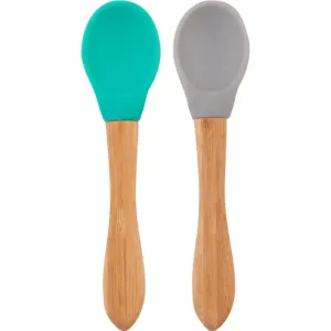 Minikoioi Spoon with Bamboo Handle spoon Green/Grey 2 pc