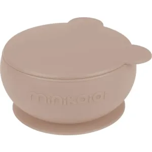 Minikoioi Bowl Bubble Beige silicone bowl with suction cup 1 pc