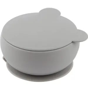 Minikoioi Bowl Grey silicone bowl with suction cup 1 pc