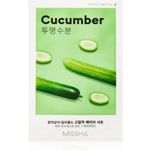 Missha Airy Fit Cucumber moisturising and revitalising sheet mask for dry skin 19 g