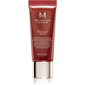 Missha M Perfect Cover BB cream with very high sun protection small pack shade No. 23 Natural Beige SPF 42/PA+++ 20 ml