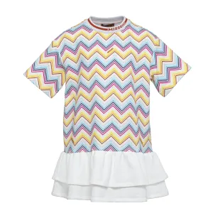 Jersey Dress 12 White/colourful