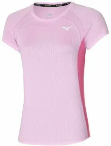 Mizuno DryAeroFlow Tee Pink Lavender M Running t-shirt with short sleeves